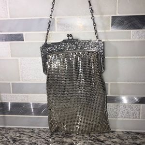 Vintage Silver Mesh Whiting & Davis Co Clutch
